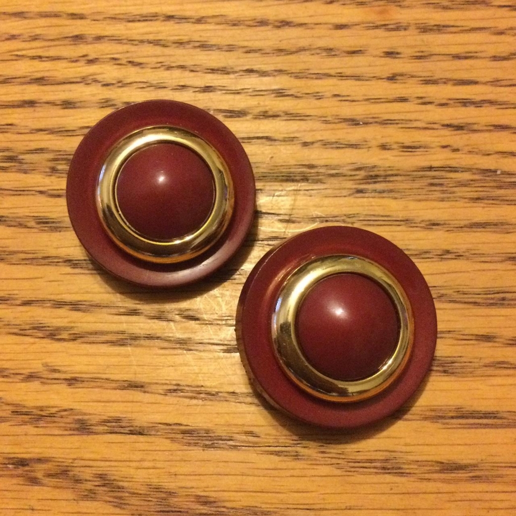 Vintage Western Germany Clip Earrings